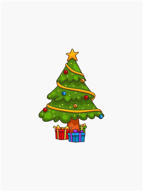 "Christmas tree" Sticker for Sale by hannah117 | Redbubble