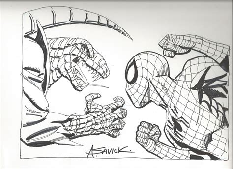 Spider Man Vs Lizard Coloring Pages