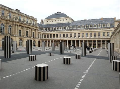 Les Deux Plateaux, more commonly known as the Colonnes de Buren, an art ...