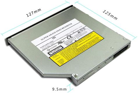 9.5mm Height Slim Internal SATA Tray-Loading CD, DVD RW Super-Multi ...