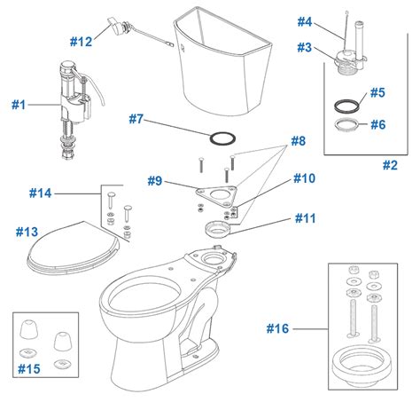 Repair & Replacement Parts for Delta Turner Toilets