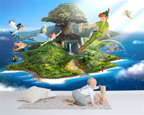 Peinture murale Peter Pan Neverland Wallpaper de - Etsy France