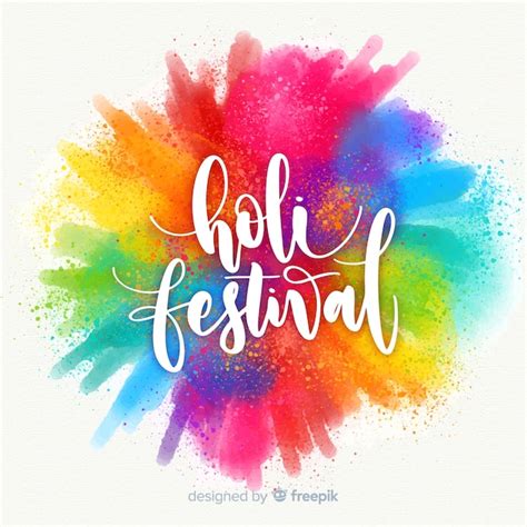 Premium Vector | Watercolor holi festival background