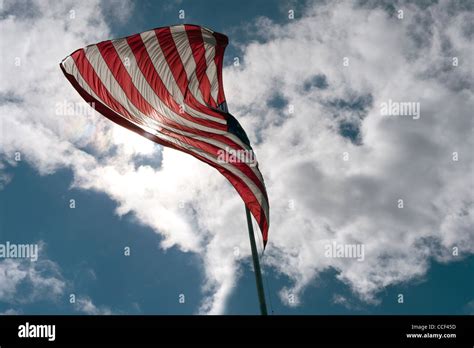 American Flag in windy days Stock Photo - Alamy