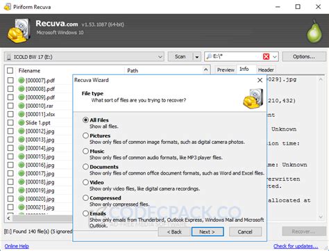 Recuva Portable 1.53.2096 Free Download for Windows 10