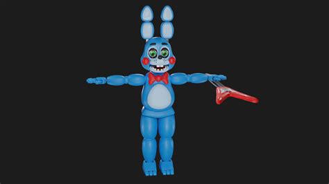 Fnaf 2 Toy Bonnie 3D Model - TurboSquid 2124258