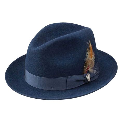 Dobbs Fox Navy Men’s Wool Felt Fedora Hat