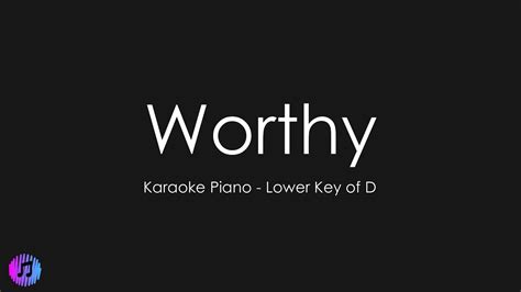 Worthy | Elevation Worship | Piano Karaoke [Lower Key of D] - YouTube