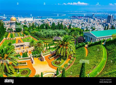 Aerial view of Bahai gardens in Haifa, Israel Stock Photo - Alamy