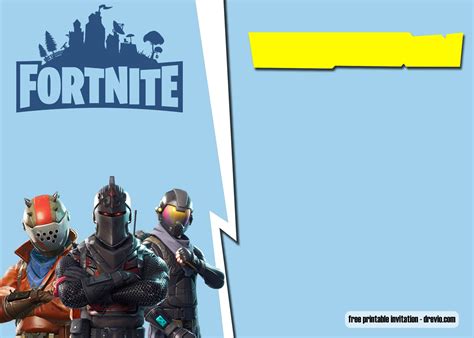 Fortnite Invitation Template