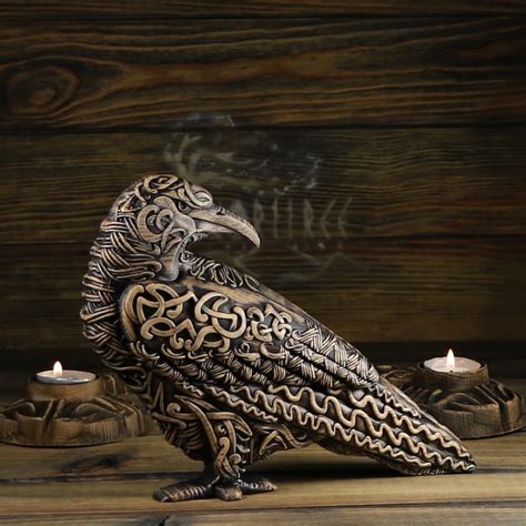 Norse Raven Odin Norse Pagan Raven Statue Norse Mythology - Etsy