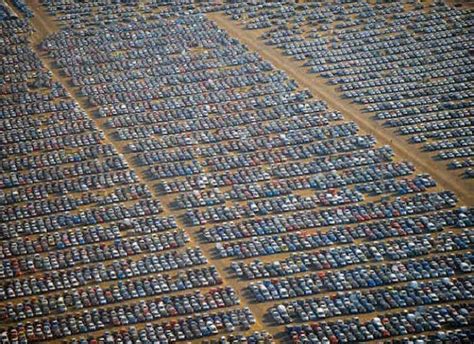 17 Mind-Blowing Pics Of Car Purgatories Where Thousands Of Unsold ...