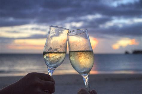 Free Images : champagne stemware, sky, water, drink, wine glass, ocean ...