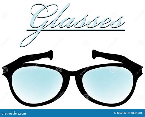 Glasses Silhouette Isolated On White Stock Images - Image: 13534304