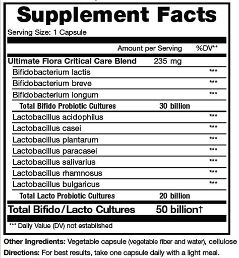 34 Align Probiotic Ingredients Label - Labels Design Ideas 2020