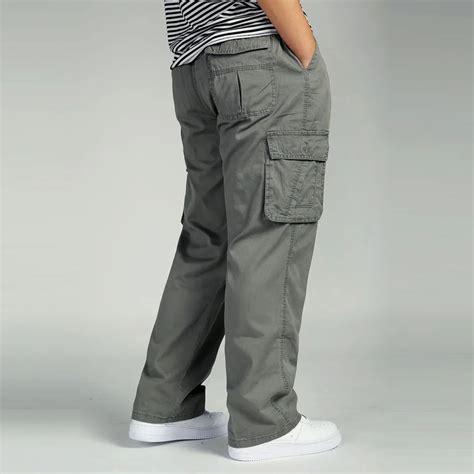 summer Thin Men Cargo Pants Casual Men Elastic Waist Multi Pocket ...