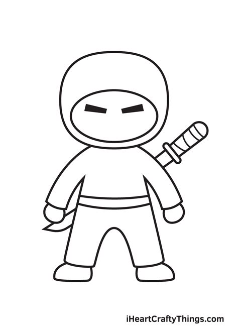 Ninja Drawing — How To Draw A Ninja Step By Step