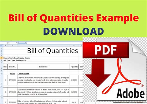 Bill of Quantities Example (PDF) + Advantages for a BOQ