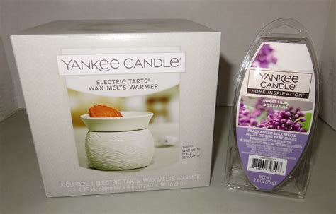 Yankee Candle Electric Tarts Wax Melts Warmer Ivory Pleated & Sweet ...