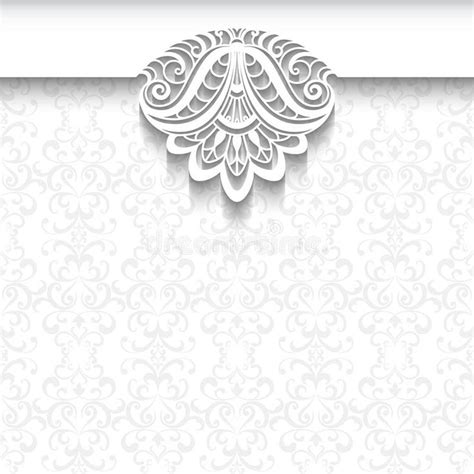 an elegant white background with floral ornament