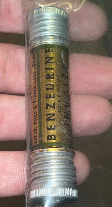 Benzedrine Inhaler Containing Freebase Amphetamine. This Was The Original Benzedrex Formulation ...