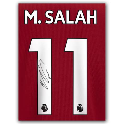 Mo Salah Signed Liverpool FC Shirt - Deluxe - Elite Exclusives