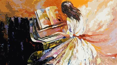 Women Playing Piano Digital Art by Unknown | Pixels