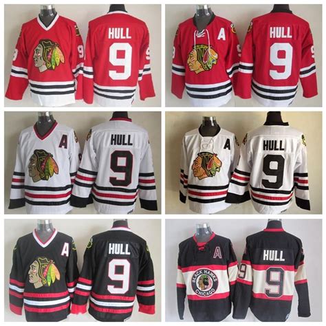 2019 Vintage Chicago Blackhawks Hockey Jerseys #9 Bobby Hull Home Red ...