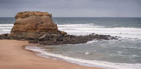 Porto Novo Beach in Portugal Stock Image - Image of nature, torres ...