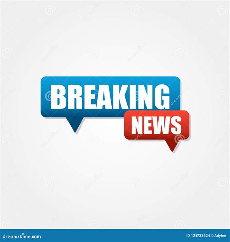 Breaking News Logo Vector 4 Stock Photo - Illustration of isolated, event: 128732624