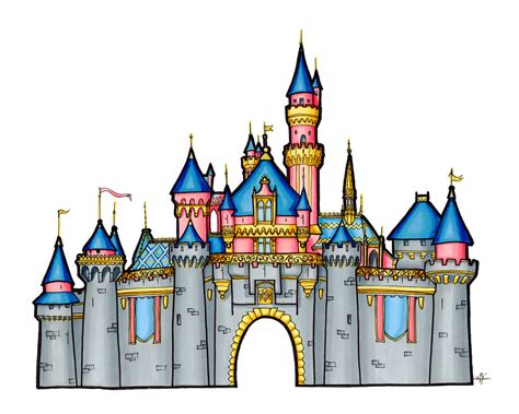 Disneyland Castle Drawing | Free download on ClipArtMag