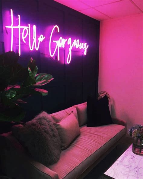 hello gorgeous pink neon sign | Neon bedroom, Neon decor, Neon home decor