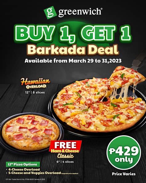 Greenwich Offers Limited-time Only ‘Buy 1 Get 1 Barkada Deal’ for Only ...