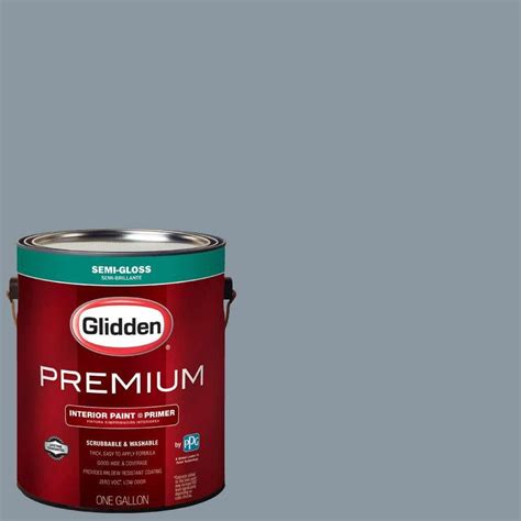 Glidden Premium 1 gal. #HDGB63 Smoke Grey Semi-Gloss Interior Paint ...