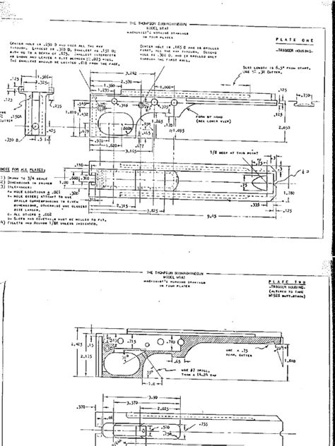 Thompson m1a1 Blueprints