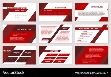 Business presentation design template powerpoint Vector Image