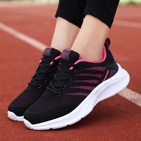 Shoes Fashion Sneakers Lace Up Shoes Breathable Outdoor Women Sports ...