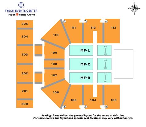 Seating Charts | Tyson Events Center