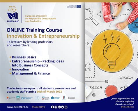 ONLINE Innovation & Entrepreneurship Training Course - EURECA-PRO