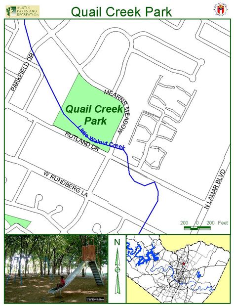 Quail Creek Park Map - 1101 Mearns Meadow Dr Austin • mappery