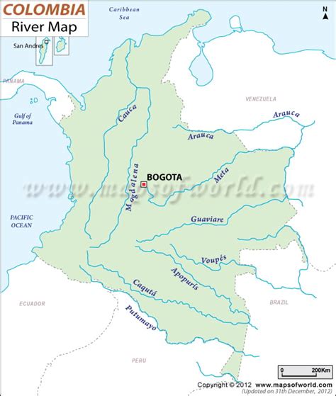 Colombia River Map