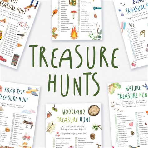 Treasure Hunts - Fun and Whimsical Themed Scavenger Hunts for Kids – Print GoGo