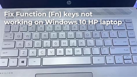 FIX: Function (Fn) keys not working on Windows 10 HP laptop - YouTube