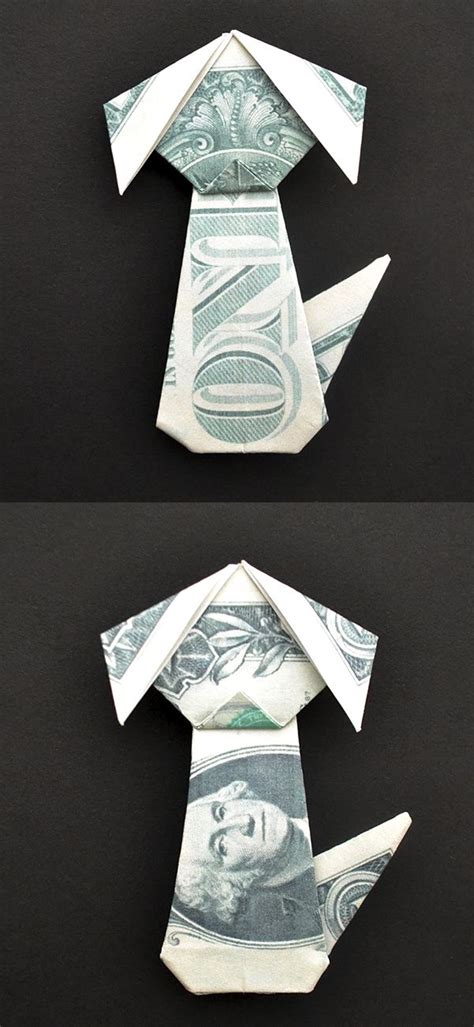 My MONEY DOG | Dollar Animal Origami | Tutorial DIY by NProkuda | Easy money origami, Easy ...