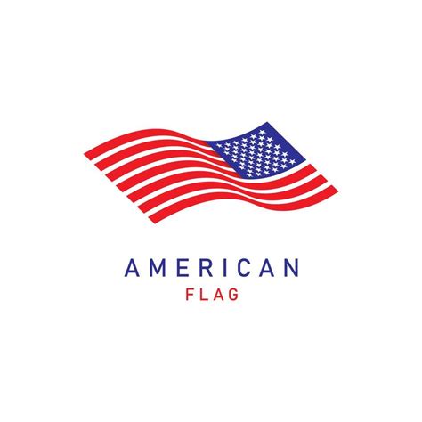 American flag logo design elements vector icons 13080042 Vector Art at ...