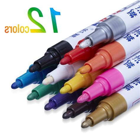 12Pcs Waterproof Permanent Paint Marker Pen For Car