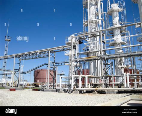 oil refinery. Equipment for primary oil refining Stock Photo - Alamy