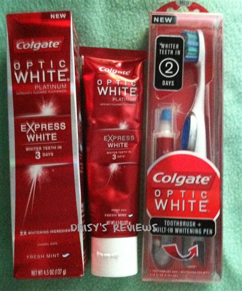 Welcome To Daisy's Reviews: Colgate Optic White Platinum Express White ...