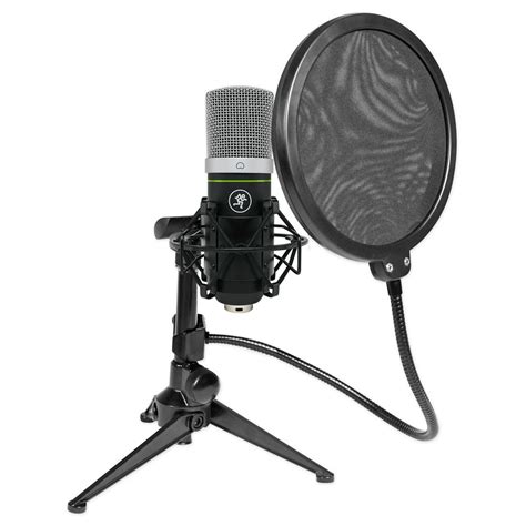 Mackie EM-91CU USB Recording Zoom Podcast Microphone Mic+Desk Stand+Pop ...