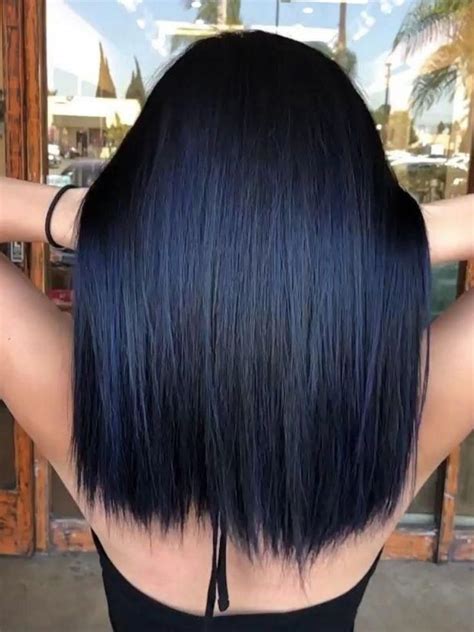 hair with a blue tint in 2021 | Hair color for black hair, Black hair ...